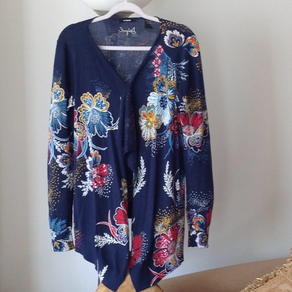 💎 Desigual - Lightweight Floral Open Cardigan 💎